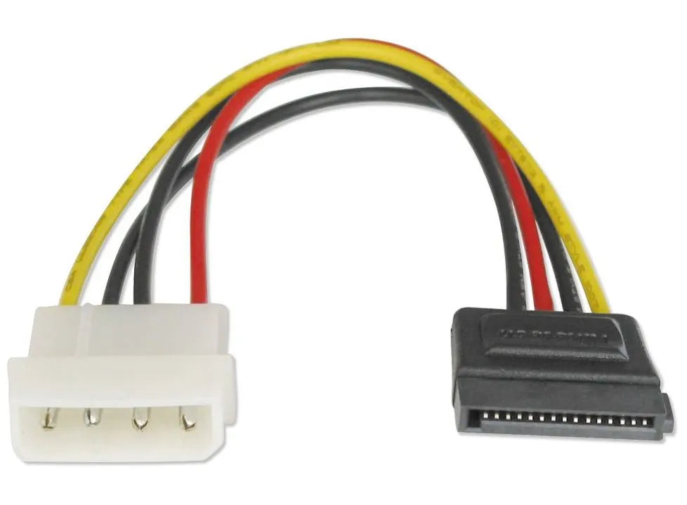 Astrotek SATA Power Cable 15cm 4 pins Male to 15 pins Female 18AWG RoHS LS - Cables