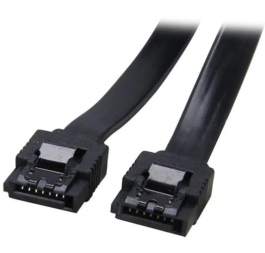 Astrotek SATA 3.0 Data Cable 30cm 7 pins Straight to 7 pins Straight with Latch Black Nylon Jacke...