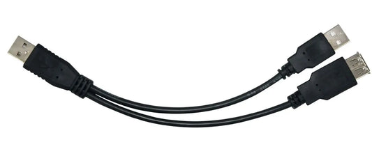 Astrotek USB 2.0 Y Splitter Cable 30cm - Type A Male to Type A Male + Type A Female Black Colour...