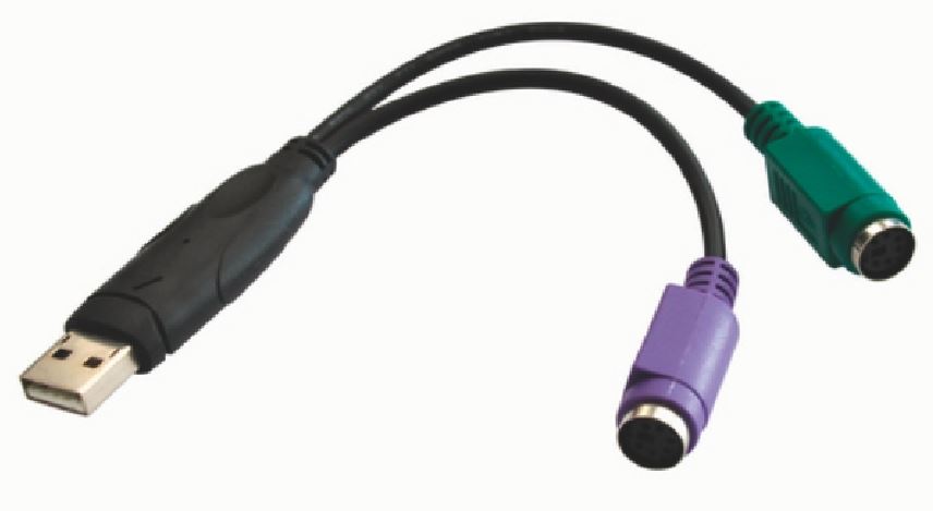 Astrotek USB 2.0 to PS2 Cable 15cm - for Mouse Keyboard Black Colour RoHS - Cables