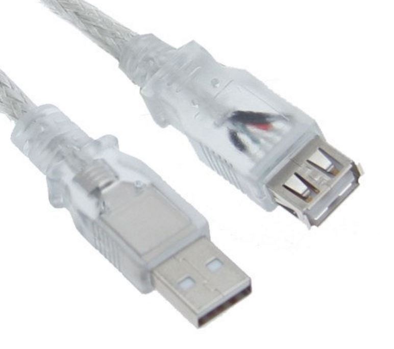 Astrotek USB 2.0 Extension Cable 3m - Type A Male to Type A Female Transparent Colour RoHS - Cables