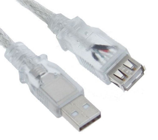 Astrotek USB 2.0 Extension Cable 3m - Type A Male to Type A Female Transparent Colour RoHS - Cables