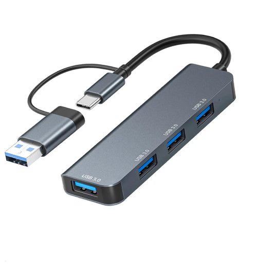 Astrotek 4 Port High speed USB3.0 HUB U-Disk USB-A Keyboard Mouse Gamepad with USB A adapter Comp...