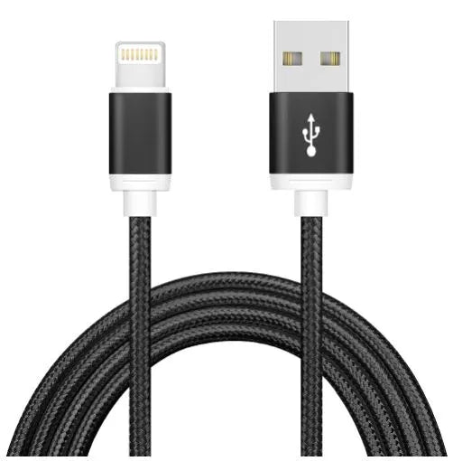 Astrotek 1m USB Lightning Data Sync Charger Black Cable for iPhone X 9 8 7S 7 Plus 6S 6 Plus 5 5S...