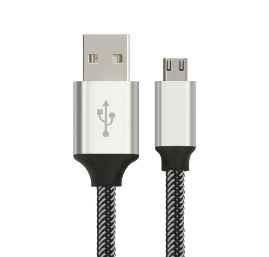 Astrotek 1m Micro USB Data Sync Charger Cable Cord Silver White Color for Samsung HTC Motorola No...