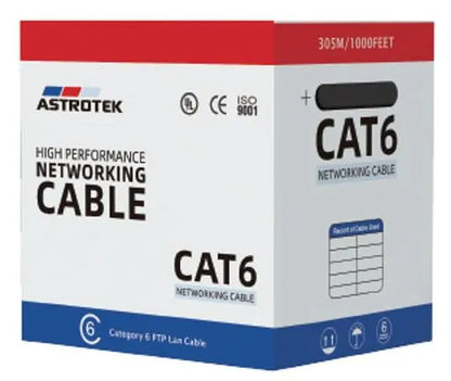 Astrotek CAT6 FTP Cable 305m Roll - Blue Full 0.55mm Copper Solid Wire Ethernet LAN Network 23AWG... - Image 2
