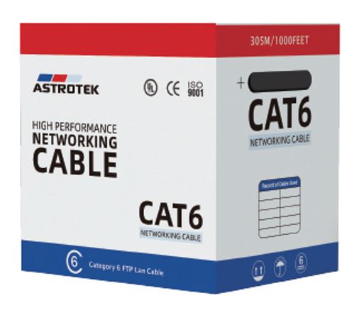 Astrotek CAT6 FTP Cable 305m Roll - Grey White Full 0.55mm Copper Solid Wire Ethernet LAN Network... - Image 2