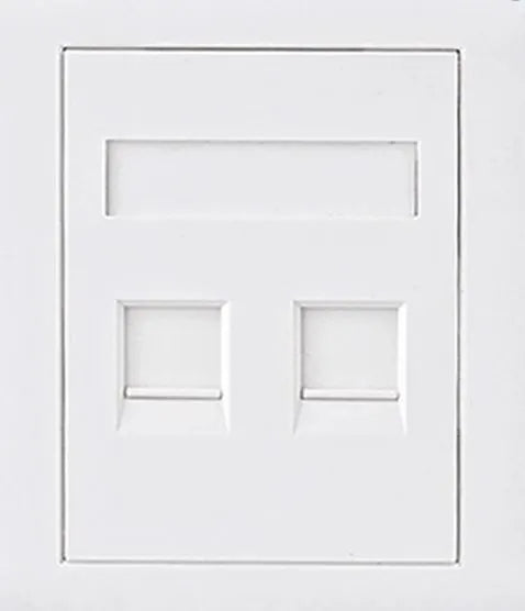 Astrotek CAT6 RJ45 Network Wall Face Plate Outlets 86x86mm 2 Port Socket Kit LS - Cables