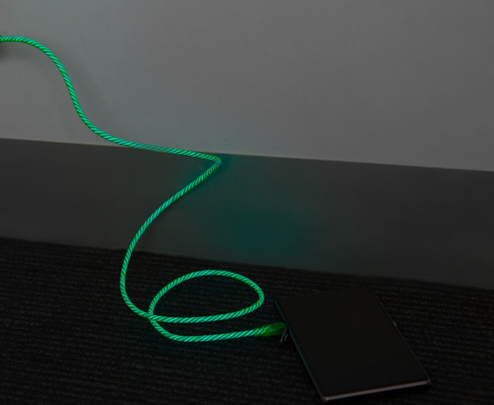 Astrotek 1m LED Light Up Visible Flowing Micro USB Charger Data Cable Green Charging Cord for Sam... - Image 4