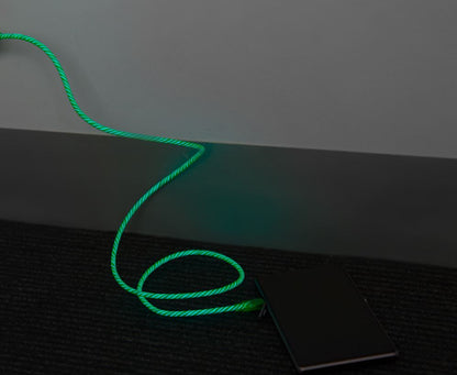 Astrotek 1m LED Light Up Visible Flowing Micro USB Charger Data Cable Green Charging Cord for Sam... - Image 4