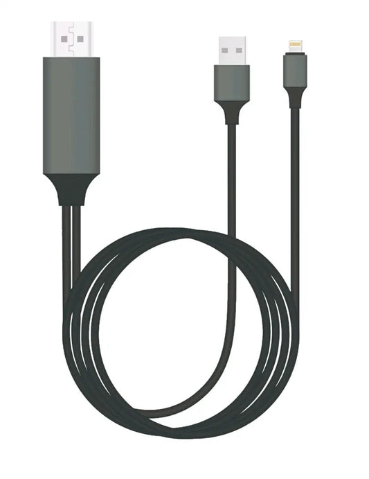 8Ware HDMI to Lightning 2m Cable for iPhone  iPad Plug  Play lightning device to HD TV or Monitor...