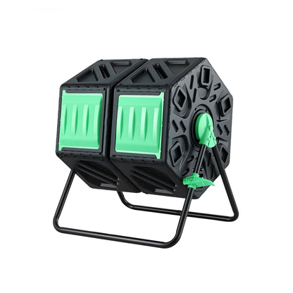 Gardeon Compost Bin Dual-Chamber 130L Composter Tumbler Rotating Garden Recycle Food Waste - Image 7