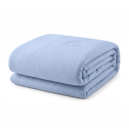 Giselle Cooling Blanket 130cm x 170cm Double Sided Summer Throw Lightweight Blue - Image 8
