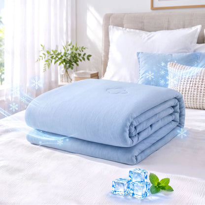 Giselle Cooling Blanket 140cm x 210cm Single Summer Quilt Sleepers Double Sided