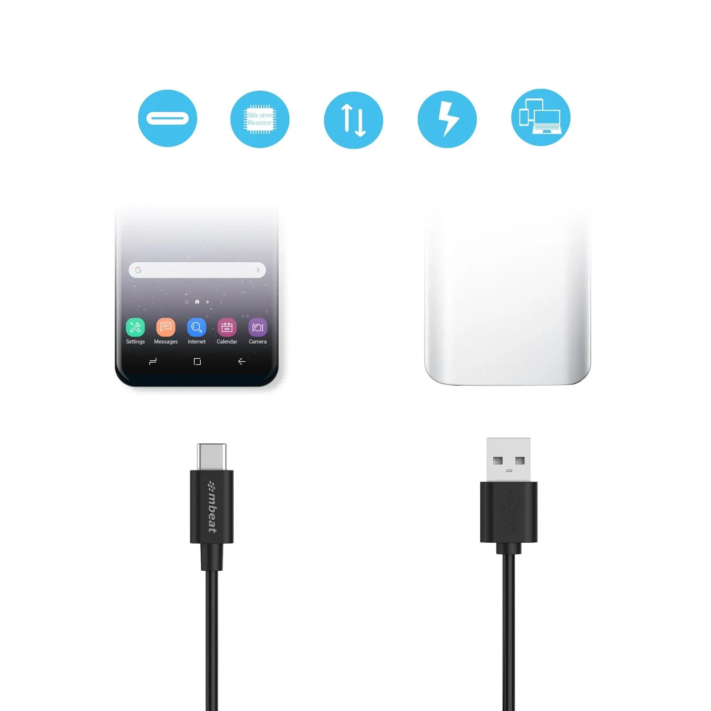 (LS) mbeat® Prime 2m USB-C To USB Type-A 2.0 Charge And Sync Cable - High Quality/480Mbps/Fast Ch... - Image 2