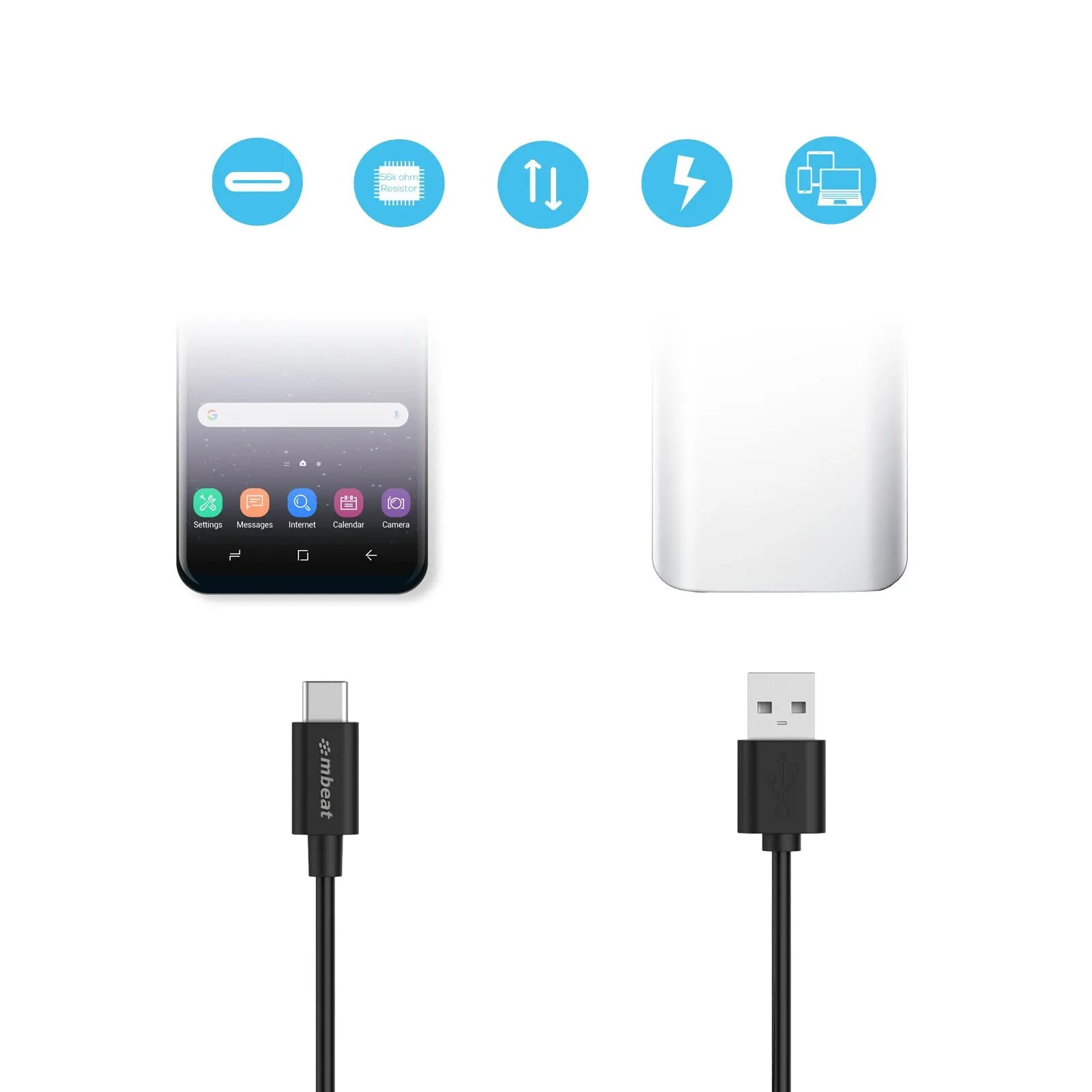 (LS) mbeat® Prime 2m USB-C To USB Type-A 2.0 Charge And Sync Cable - High Quality/480Mbps/Fast Ch... - Image 2