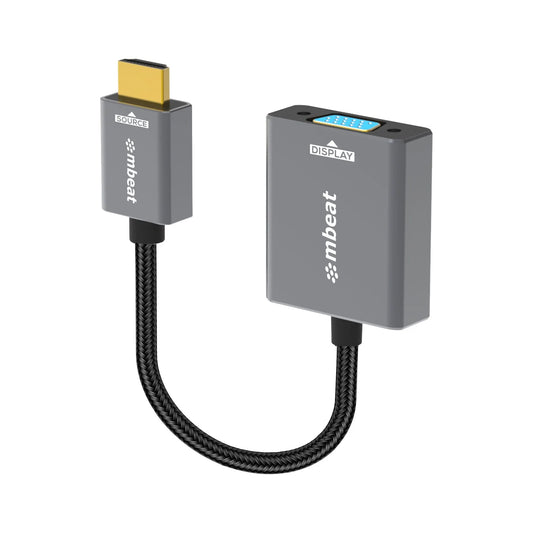 mbeat® Tough Link HDMI to VGA Adapter  HDMI Support Version: 2.1  Cable Length: 15cm  Up to 1080p...