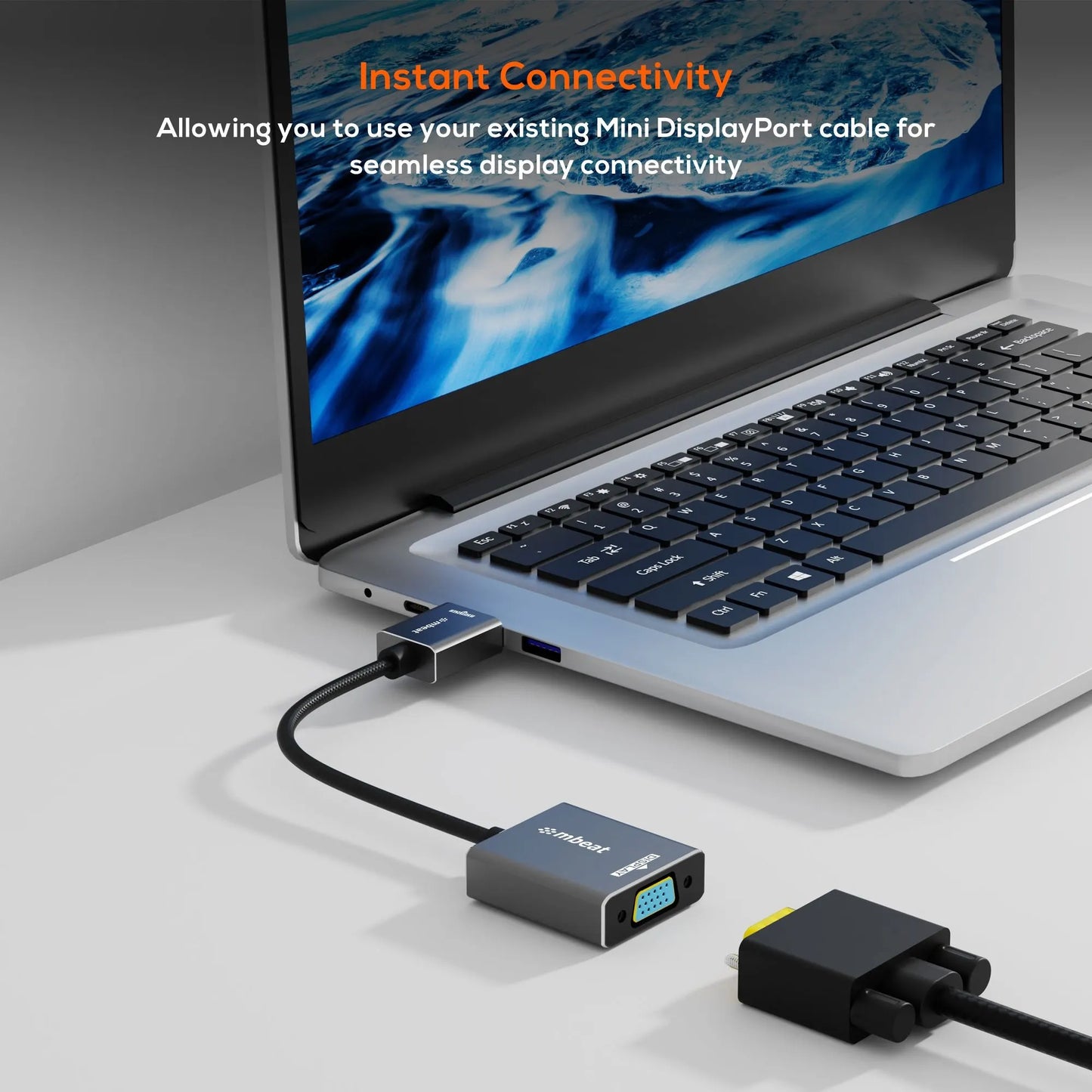 mbeat® Tough Link HDMI to VGA Adapter  HDMI Support Version: 2.1  Cable Length: 15cm  Up to 1080p... - Image 2