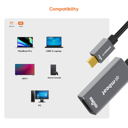 mbeat® Tough Link Mini DisplayPort to HDMI Adapter  Seamless Connectivity  HDMI Version: 1.3  108... - Image 3