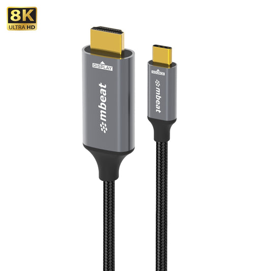 mbeat® Tough Link 8K 1.8m USB-C to HDMI Cable  Host Interface: USB-C Output Interface: HDMI USBC...