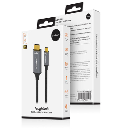 mbeat® Tough Link 8K 1.8m USB-C to HDMI Cable  Host Interface: USB-C Output Interface: HDMI USBC... - Image 4