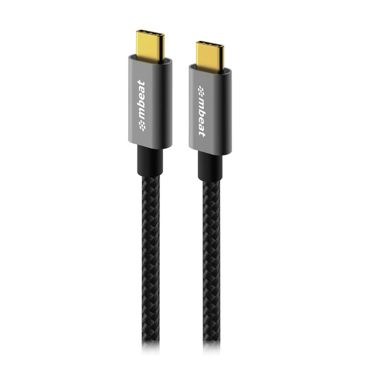 mbeat® Tough Link 1.8m USB 3.2 Gen2 USB-C Cable - Space Grey transfer at speeds up to 10Gbps Vide...
