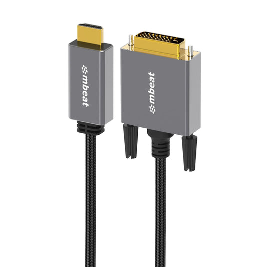 (LS) mbeat® Tough Link 1.8m HDMI to DVI Cable  Up to 1080p@60Hz (1920×1080)  Cable Length: 1.8m P...