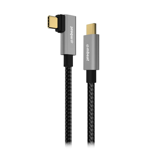 mbeat® Tough Link 1.8m L-Shape USB 3.2 Gen2 USB-C Cable - Space Grey Data Transfer Rate: Maximum...