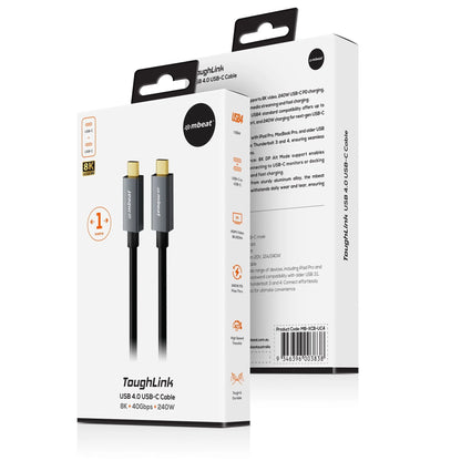 mbeat® Tough Link 1m USB 4.0 USB-C Cable - Space Grey Video Resolution: Maximum 8K/60Hz Package W... - Image 4