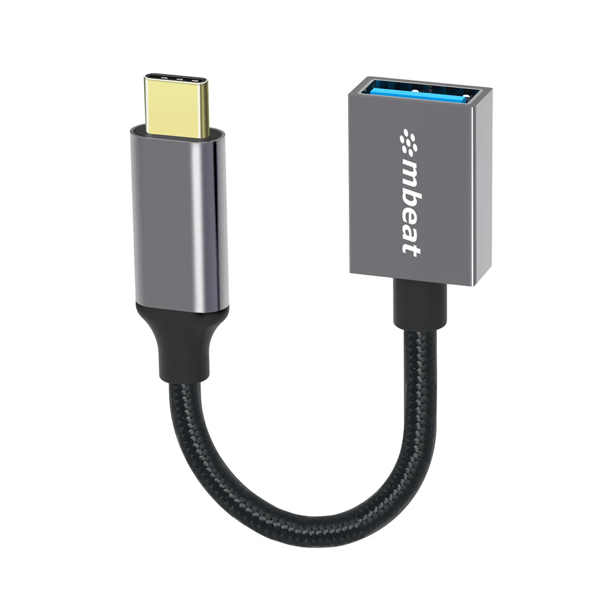 mbeat® Tough Link USB-C to USB 3.0 Adapter with Cable - Space Grey Package Weight: 25g Cable Leng...