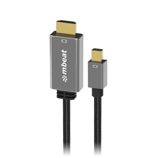 (LS) mbeat® Tough Link 1.8m Mini DisplayPort to HDMI Cable - Space Grey Package Weight: 100g HDMI...