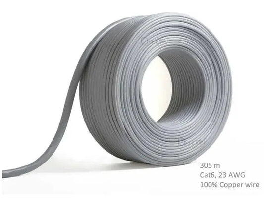 Network Cable Cat6 305m Roll Un-shielded twisted pair UTP 23AWG PVC solid pure 0.56mm copper wire...