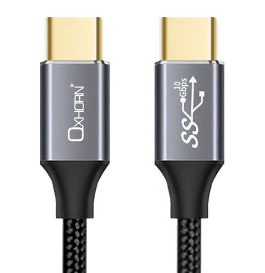 Oxhorn USB C to USB C 3.2 Gen2 Cable 3m 10Gbps 20V 5A 4K@60Hz video E-Marker Chip Cable - Cables