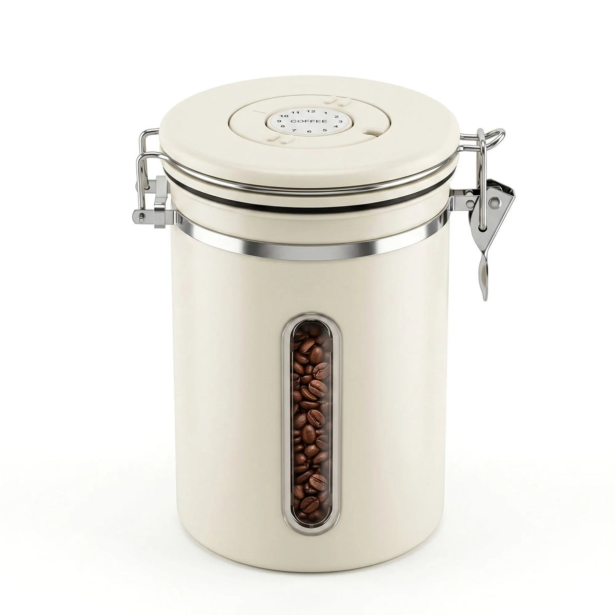 5-Star Chef 1.8L Stainless Steel Coffee Bean Storage Container Coffee Canister - Image 3