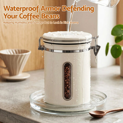 5-Star Chef 1.8L Stainless Steel Coffee Bean Storage Container Coffee Canister - Image 6