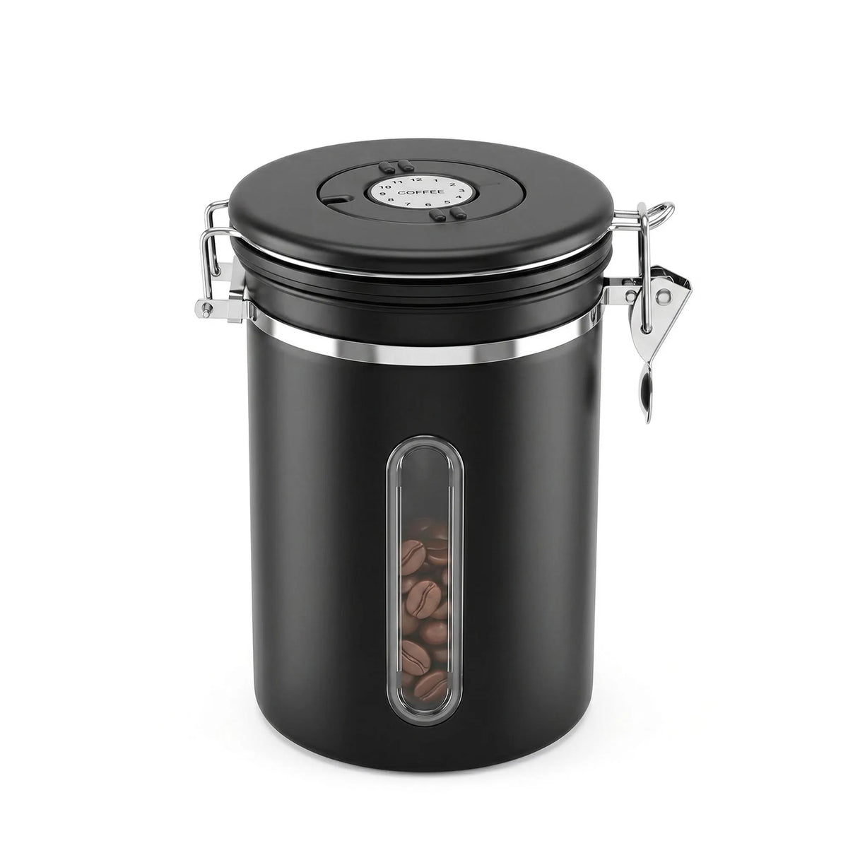 5-Star Chef 1.8L Stainless Steel Coffee Bean Storage Container Coffee Canister - Image 3