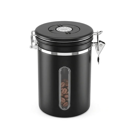 5-Star Chef 1.8L Stainless Steel Coffee Bean Storage Container Coffee Canister - Image 3