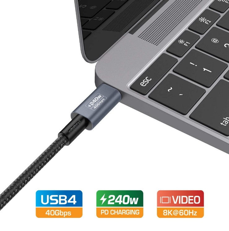 Simplecom CA615 USB-C to USB-C Cable USB4 40Gbps 5A 240W PD3.1 8K@60Hz 1.5M - Cables - Image 3