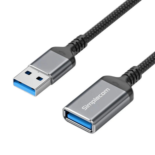 Simplecom CAU320 USB 3.0 Extension Cable USB-A Male to USB-A Female Nylon Braided 2.0M - Cables