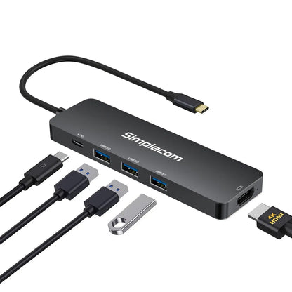 Simplecom CH545 USB-C 5-in-1 Multiport Adapter Docking Station with 3-Port USB 3.0 Hub PD HDMI... - Image 2