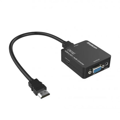 Simplecom CM102 HDMI to VGA + Audio 3.5mm Stereo Converter - Cables