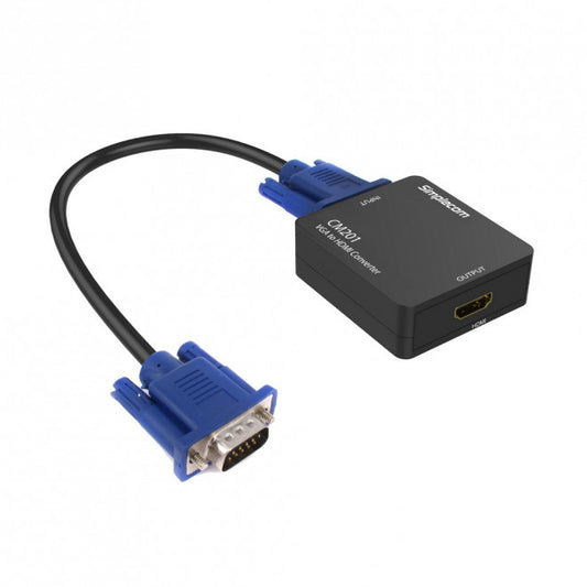 Simplecom CM201 Full HD 1080p VGA to HDMI Converter with Audio - Cables