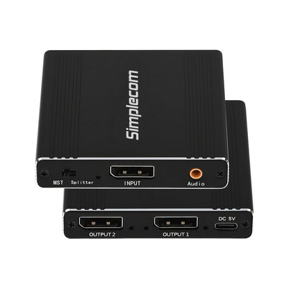 Simplecom CM214 DisplayPort Splitter 1 IN 2 OUT MST Hub for Dual Extended Screens 4K DP 1.4 - Cables - Image 3