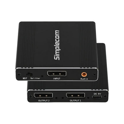 Simplecom CM214 DisplayPort Splitter 1 IN 2 OUT MST Hub for Dual Extended Screens 4K DP 1.4 - Cables - Image 3