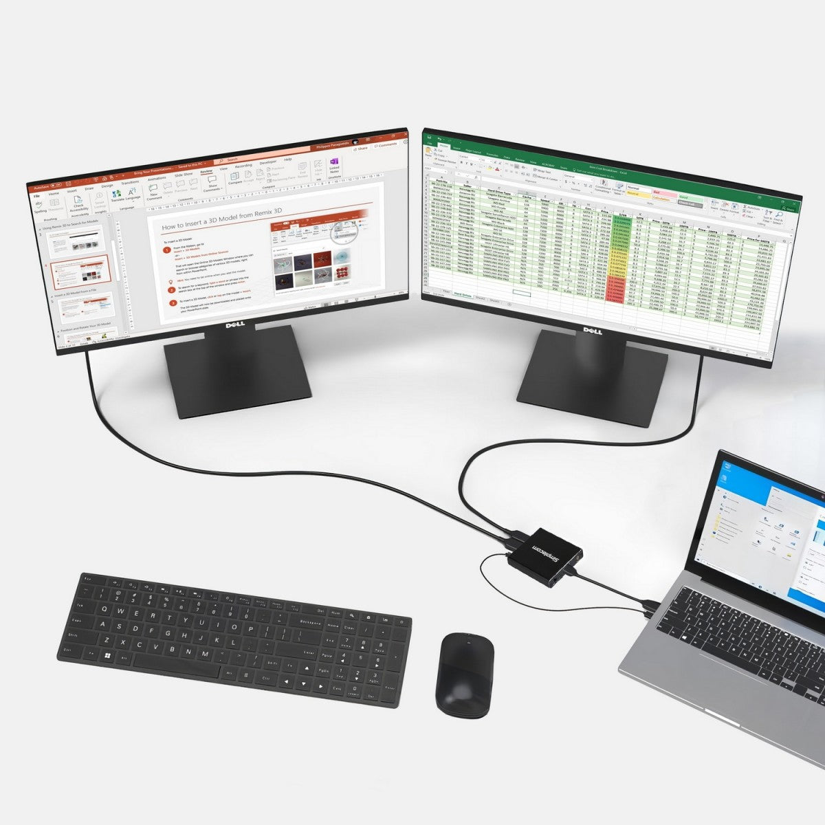 Simplecom CM214 DisplayPort Splitter 1 IN 2 OUT MST Hub for Dual Extended Screens 4K DP 1.4 - Cables - Image 4