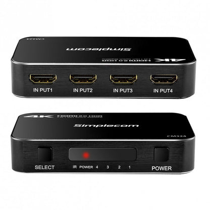 (LS)Simplecom CM324 4 Way HDMI 2.0 Switch 4 IN 1 OUT Ultra HD 4K 60Hz HDR HDCP 2.2