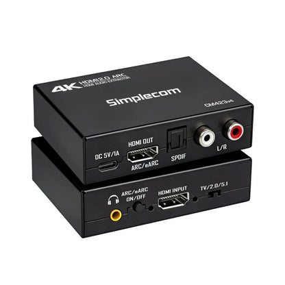 Simplecom CM423v4 HDMI 2.0 Audio Extractor Dual-Mode with ARC/eARC Optical SPDIF 2RCA 3.5mm Stere... - Image 2