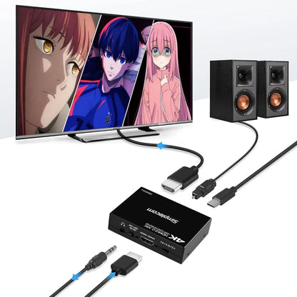 Simplecom CM423v4 HDMI 2.0 Audio Extractor Dual-Mode with ARC/eARC Optical SPDIF 2RCA 3.5mm Stere... - Image 4