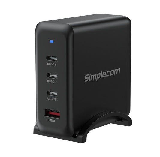 Simplecom CU400 4-Port PD 100W GaN Fast Charger 3xUSB-C + USB-A for Phone Tablet Laptop - Charger...