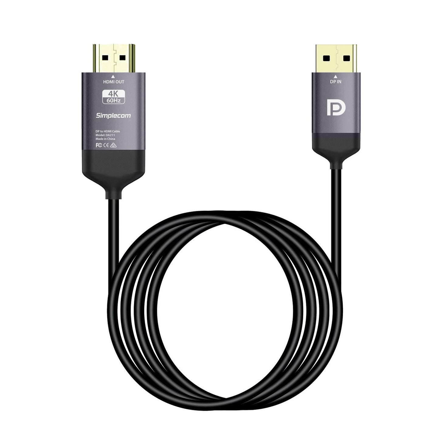 Simplecom DA211 Active DisplayPort to HDMI 2.0 Cable 2M 4K@60Hz - Cables - Image 3